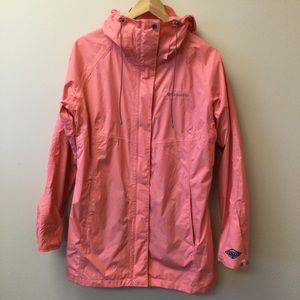 Women’s Large Coral Columbia Rain Jacket